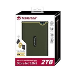 Transcend StoreJet 25M3G zewnętrzny dysk twarde 2 TB 2.5" Micro-USB B 3.2 Gen 1 (3.1 Gen 1) Zielony