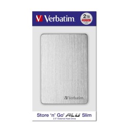 Verbatim Store 'n' Go ALU Slim zewnętrzny dysk twardy 1TB 2.5" USB Type-C 3.2 Gen 1 (3.1 Gen 1) Srebrny