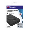 Verbatim Fingerprint Secure zewnętrzny dysk twarde 2 TB USB Type-C 3.2 Gen 1 (3.1 Gen 1) Czarny