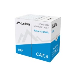 Kabel sieciowy Lanberg LCU6-11CU-0305-S (UTP 305m kat. 6 kolor szary)