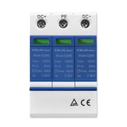 Qoltec Ogranicznik ochronnik przepięć DC | 3P| 1000V | T2 | C