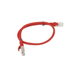 Patchcord UTP Lanberg PCU5-10CC-0050-R (RJ45 - RJ45 0,50m UTP kat. 5e kolor czerwony)