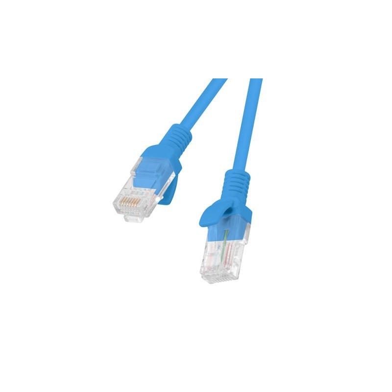 Kabel UTP Lanberg PCU5-10CC-0050-B (RJ45, U/UTP - RJ45, U/UTP 0,50m UTP kat. 5e kolor niebieski)