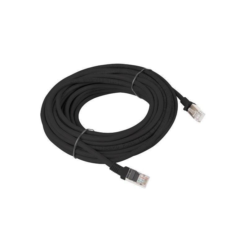 Patchcord UTP Lanberg PCU5-10CC-1000-BK (RJ45 - RJ45 10m UTP kat. 5e kolor czarny)