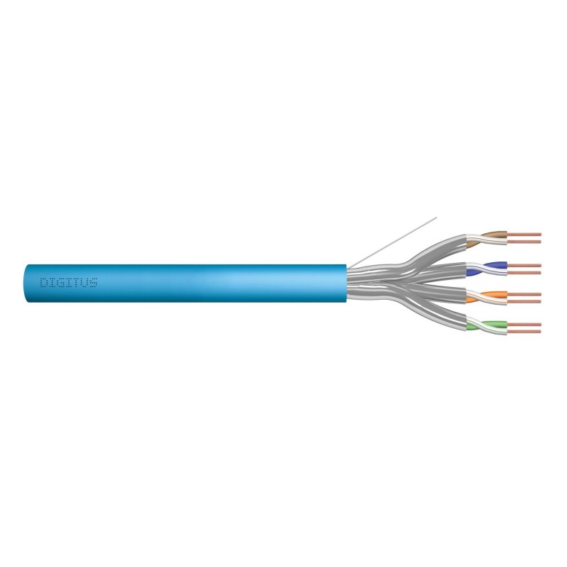 Kabel instalacyjny DIGITUS kat.6A, U/FTP, Dca, AWG 23/1, LSOH, 100m, niebieski Kabel instalacyjny DIGITUS kat.6A, U/FTP, Dca, AWG 23/1, LSOH, 100m, niebieski