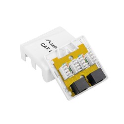 Gniazdo natynkowe Lanberg OU6-0002-W (RJ-45 UTP kolor biały)