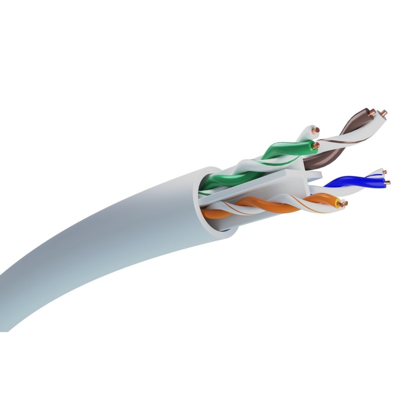 EXTRALINK KABEL SKRĘTKA CAT6 UTP (U/UTP) V2 INDOOR