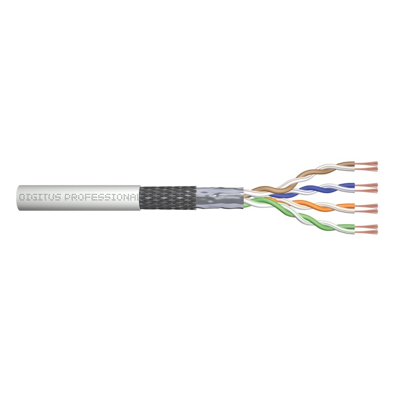 Digitus Kabel typu linka kat.5e, SF/UTP, AWG 26/7, PVC, 100m, szary, karton