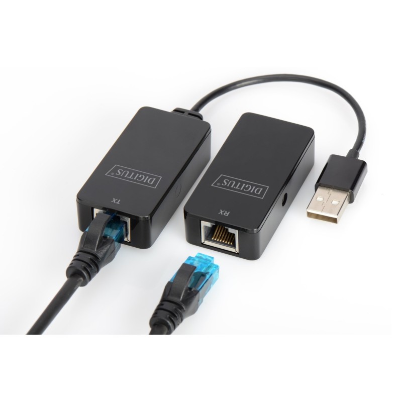 Przedłużacz USB 2.0 HighSpeed po skrętce Cat.5e/6 UTP do 50m Przedłużacz USB 2.0 HighSpeed po skrętce Cat.5e/6 UTP do 50m