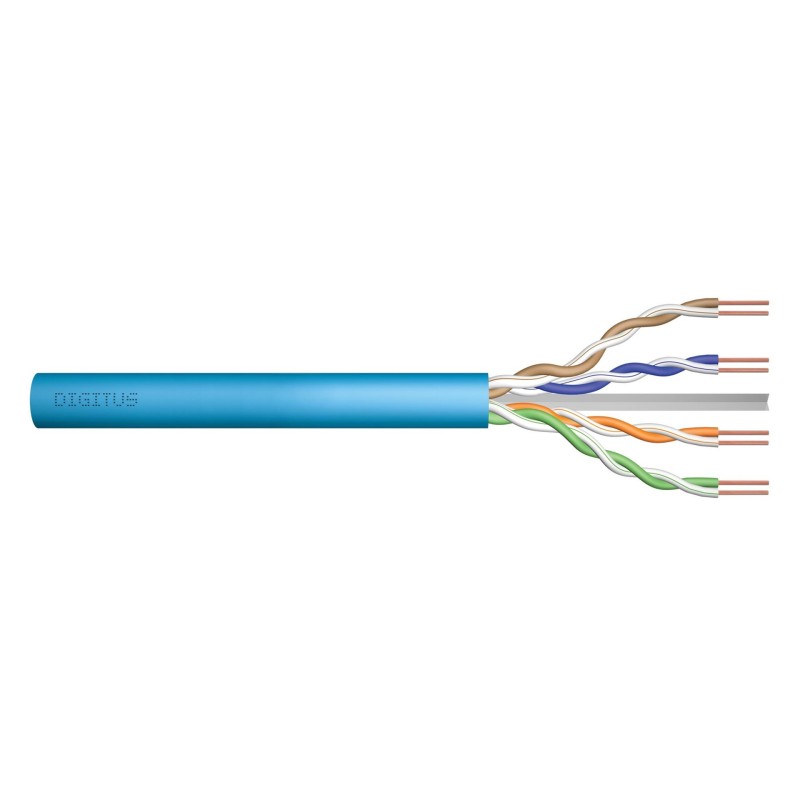 Kabel instalacyjny DIGITUS kat.6A, U/UTP, Dca, AWG 23/1, LSOH, 50m, niebieski