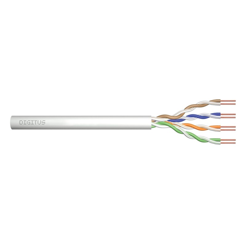 Kabel instalacyjny DIGITUS kat.5e, U/UTP, Eca, AWG 24/1, PVC, 50m, szary