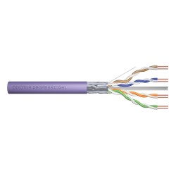 Kabel instalacyjny DIGITUS kat.6, F/UTP, Dca, AWG23/1, LSOH, 305m, fioletowy, szpula
