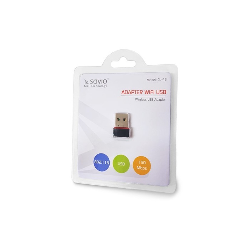 Karta WiFi SAVIO CL-43 (USB 2.0)