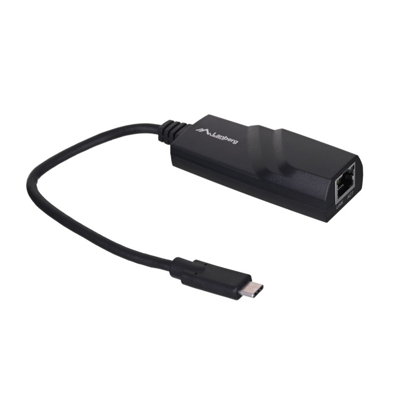 Karta sieciowa Lanberg NC-1000-02 (USB 3.1, USB-C 1x 10/100/1000Mbps)