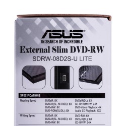 DVD-REC ASUS SDRW-08D2S-U LITE USB SLIM CZARNY BOX