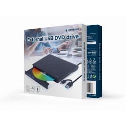 GEMBIRD ZEWNĘTRZNA NAGRYWARKA DVD 8X, CD 24X USB 3.1 SLIM CZARNA