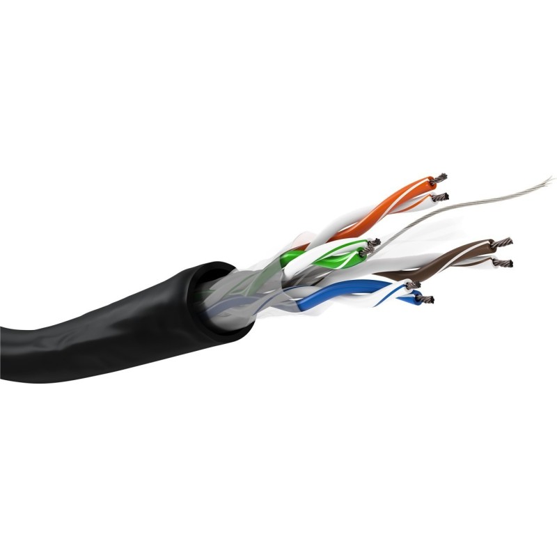 Goobay 57293 kabel sieciowy Czarny 100 m Cat6 U/UTP (UTP) Goobay 57293 kabel sieciowy Czarny 100 m Cat6 U/UTP (UTP)