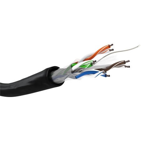 Goobay 57293 kabel sieciowy Czarny 100 m Cat6 U/UTP (UTP)