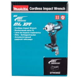 Makita DTW300Z wkrętak zasilany/zakrętark udarowy 3200 RPM Czarny, Niebieski