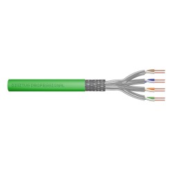 Kabel instalacyjny DIGITUS kat.8.2, S/FTP, Dca, AWG 22/1, LSOH, 500m, zielony, szpula