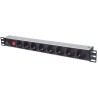 INTELLINET LISTWA ZASILAJĄCA RACK 19 X8 1U SCHUKO 3M BEZPIECZNIK 713986