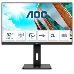 AOC P2 U32P2 monitor komputerowy 80 cm (31.5") 3840 x 2160 px 4K Ultra HD LED Czarny