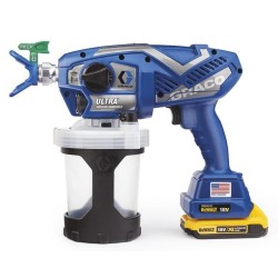 GRACO PISTOLET DO MALOWANIA ULTRA AIRLES ( 2 x AKU. 2AH DEWALT+ ŁAD. ) + TORBA