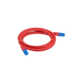 LANBERG PATCHCORD S/FTP KAT.6A 1M CZERWONY LSZH CCA (FLUKE PASSED) PCF6A-10CC-0100-R