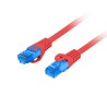 LANBERG PATCHCORD S/FTP KAT.6A 1M CZERWONY LSZH CCA (FLUKE PASSED) PCF6A-10CC-0100-R