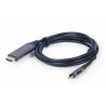 GEMBIRD ADAPTER USB TYP-C DO HDMI NA KABLU, 1.8M, 4K, KOLOR SZARY