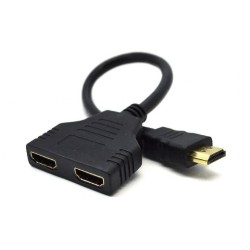 Adapter GEMBIRD DSP-2PH4-04 (HDMI M - 2x HDMI F 0,20m kolor czarny)