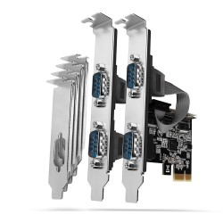 Axagon PCEA-PSN PCIe- mit 4x Seriell-Ports - ASIX AX99100 Chipsatz adapter Wewnętrzny RS-232