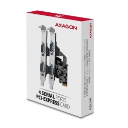 Axagon PCEA-PSN PCIe- mit 4x Seriell-Ports - ASIX AX99100 Chipsatz adapter Wewnętrzny RS-232