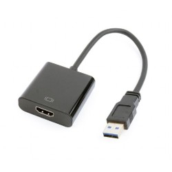 Adapter GEMBIRD A-USB3-HDMI-02 (USB 3.0 M - HDMI F 0,15m kolor czarny)