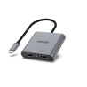 UNITEK ADAPTER USB-C, 2x HDMI, 4K@60HZ, MST, V1404B