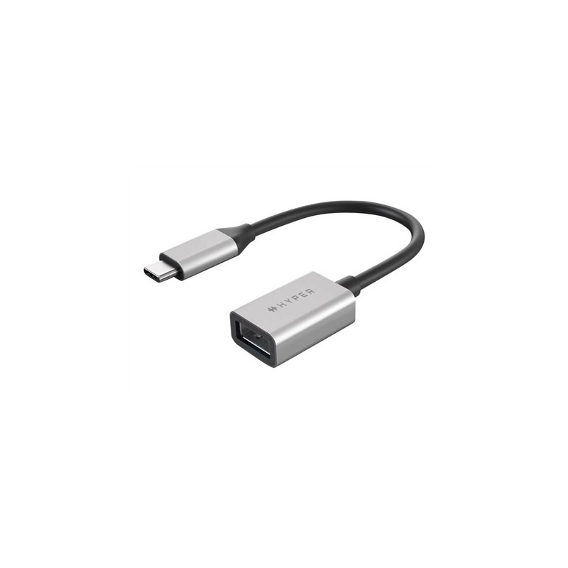 HYPER HD425D-GL kabel USB USB 3.2 Gen 2 (3.1 Gen 2) 0,0176 m USB C USB A Czarny, Srebrny