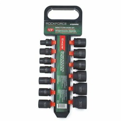 ROCKFORCE NASADKI UDAROWE KRÓTKIE 13szt.1/2" 10-32mm /WIESZAK