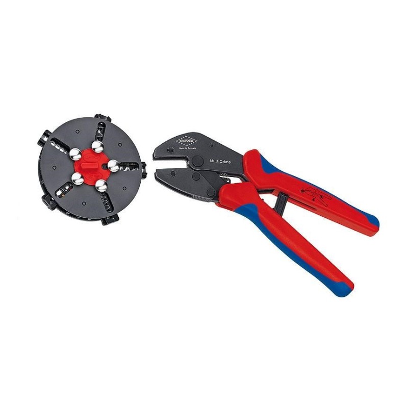 Knipex 97 33 02 zaciskarka kablowa Narzędzie do zaciskania Niebieski, Czerwony