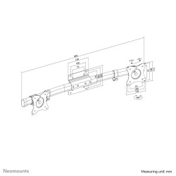 Neomounts FPMA-CB100BLACK uchwyt / stojak do monitorów 68,6 cm (27") Ściana Czarny