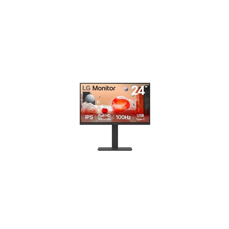 LG 24BA750-B monitor komputerowy 60,5 cm (23.8") 1920 x 1080 px Full HD LCD Czarny