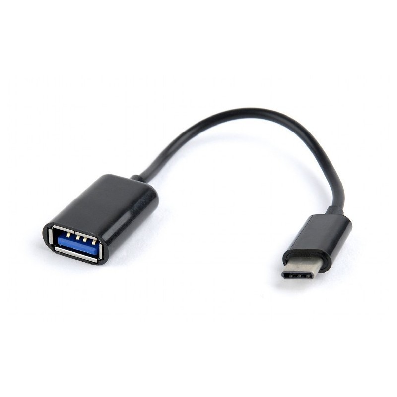 Kabel GEMBIRD A-OTG-CMAF2-01 (USB typu C M - USB 2.0 F 0,20m kolor czarny)