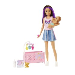 Barbie Opiekunka Usypianie maluszka + Lalka Skipper i bobas HJY33 MATTEL