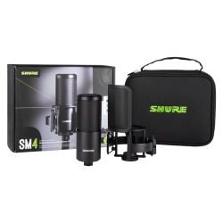 Shure SM4-K-KIT - Mikrofon pojemnościowy, zewnętrznie polaryzowany, uchwyt, popfiltr, etui