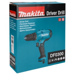 Makita DF0300 wiertło 1500 RPM Zamek centralny 1,2 kg Czarny, Niebieski