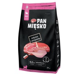 PAN MIĘSKO Cielęcina z przepiórką (szczeniak) chrupki L - Karma sucha dla psa - 20kg