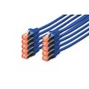 Kabel krosowy (patch cord) RJ45-RJ45, kat.6, S/FTP, AWG 27/7, LSOH, 3m, niebieski, 10szt