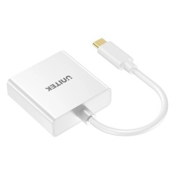 UNITEK ADAPTER USB-C-DVI 1080P@60HZ,BIAŁY,15CM M/F