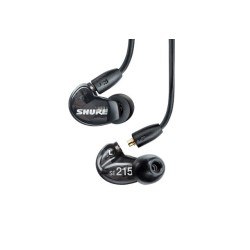 Shure SE215DYBK+UNI-EFS - Słuchawki douszne AONIC215 z pojedynczym przetwornikiem i kablem 3.5mm (czarne)