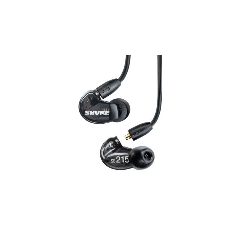 Shure SE215DYBK+UNI-EFS - Słuchawki douszne AONIC215 z pojedynczym przetwornikiem i kablem 3.5mm (czarne)