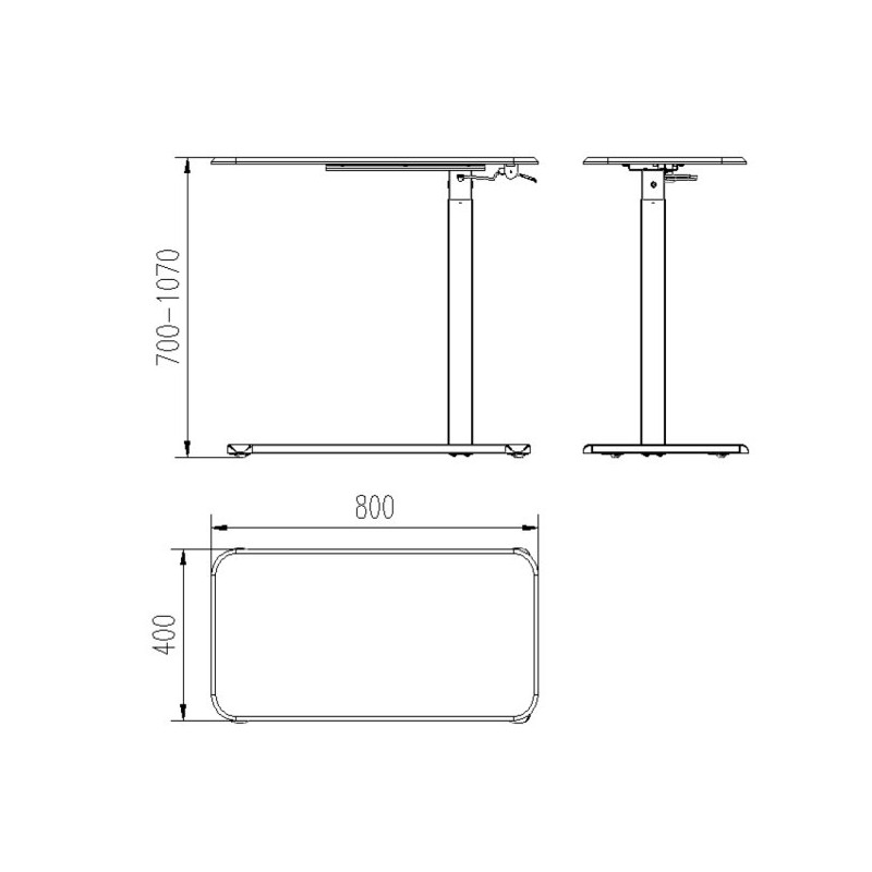 Biurko/Stolik z regulowaną wys. LAPTOP DESK biały